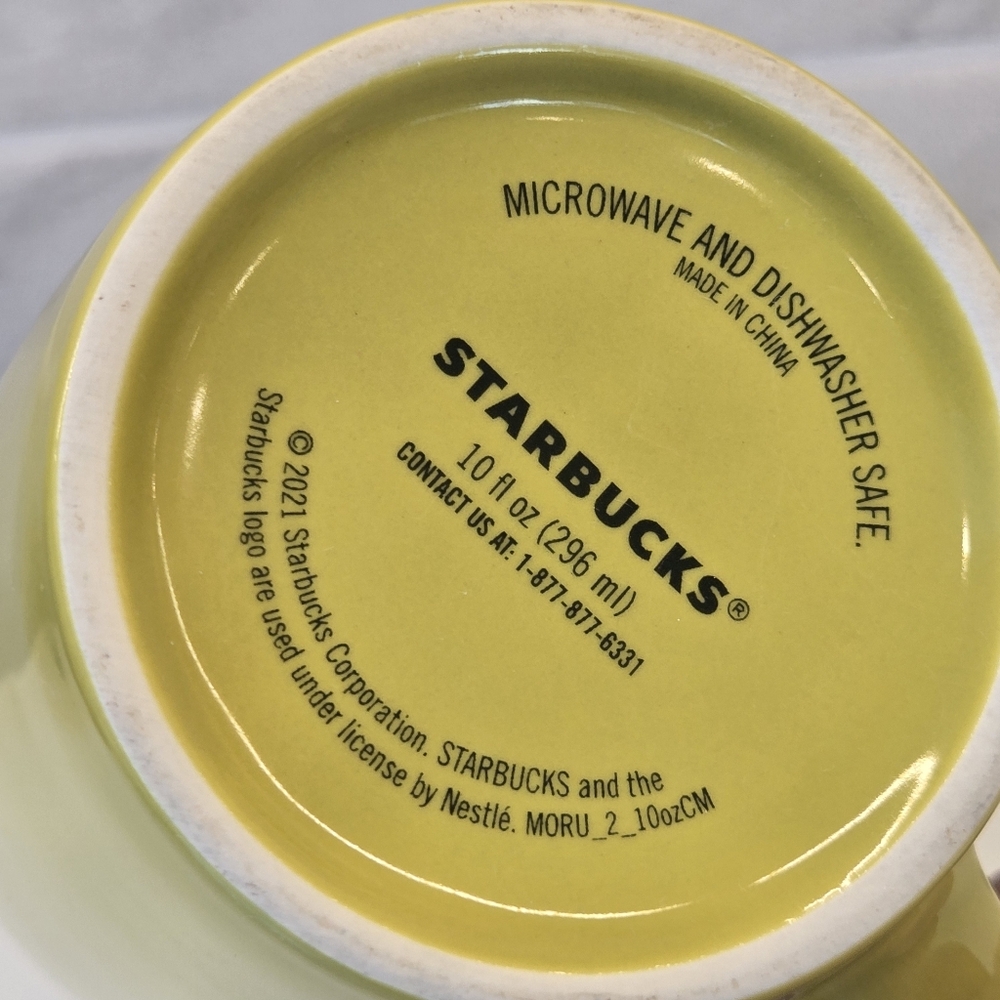 Starbucks Classic Lime Green 10oz Coffee Tea Mug Cup With Mermaid Logo - Picture 6 of 8